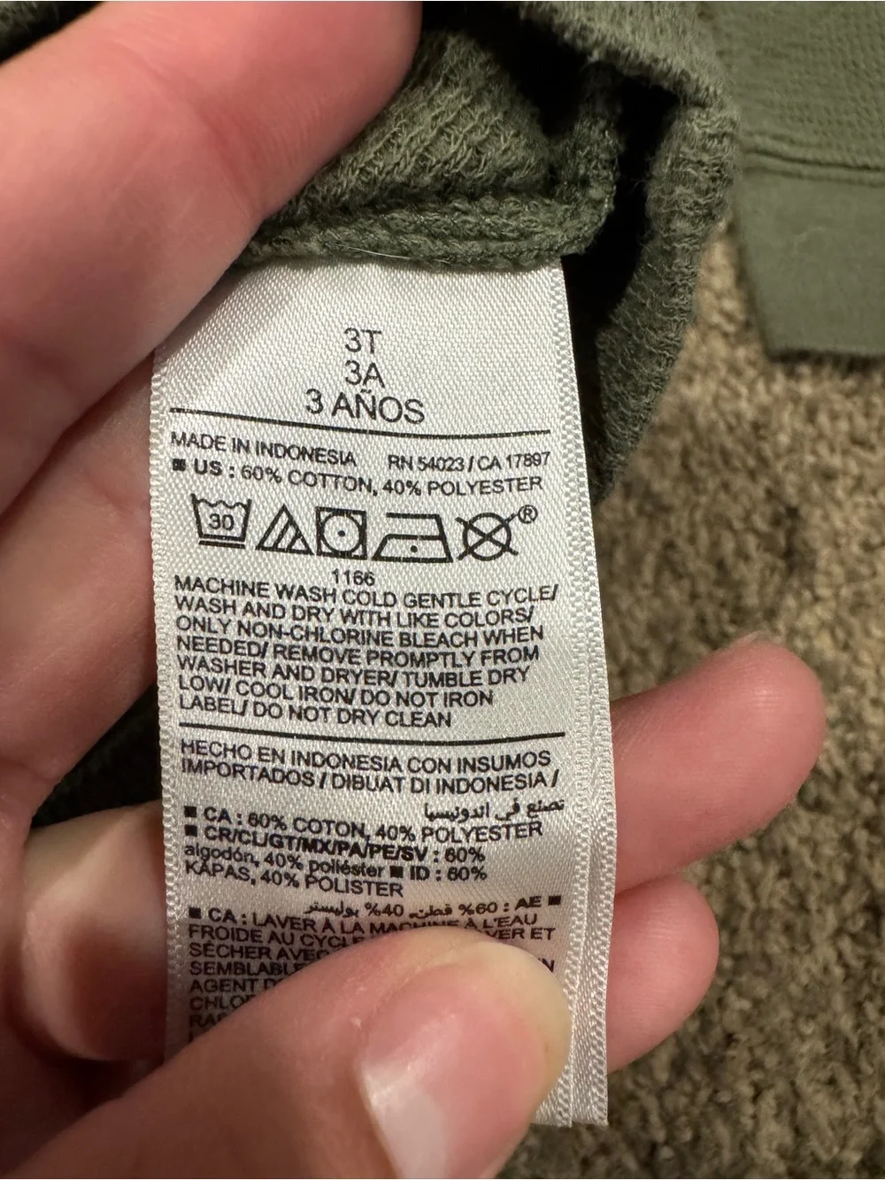 Old Navy Kids Henley in Hunter Green— 3T